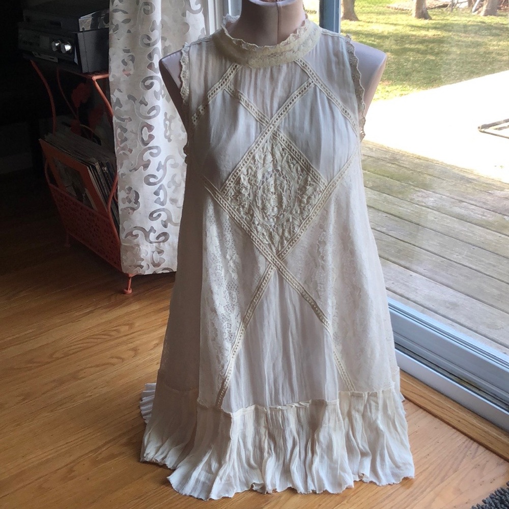 Free People Ivory Angel Lace dress
